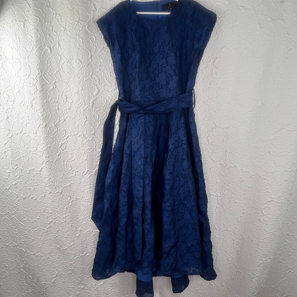 Abbey Glass Olivia Dress Navy Organza - Picture 3 of 12